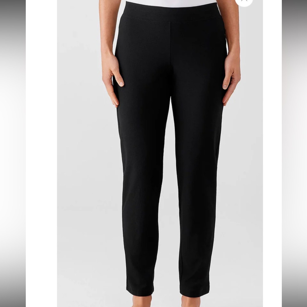Eileen Fisher Woman 2X Black High waist ankle legging‎ New